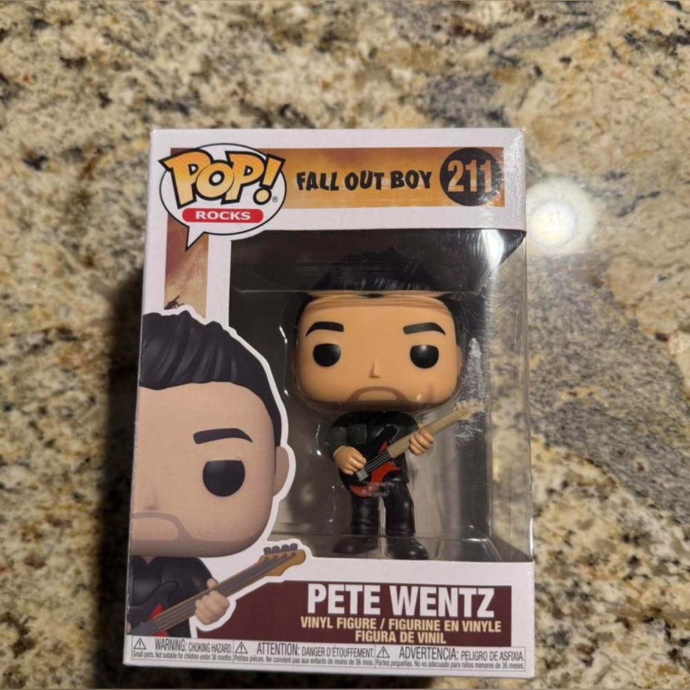 Funko Pop Rocks Pete Wentz #211 Fall Out Boy Music Bobblehead Figure Vinyl